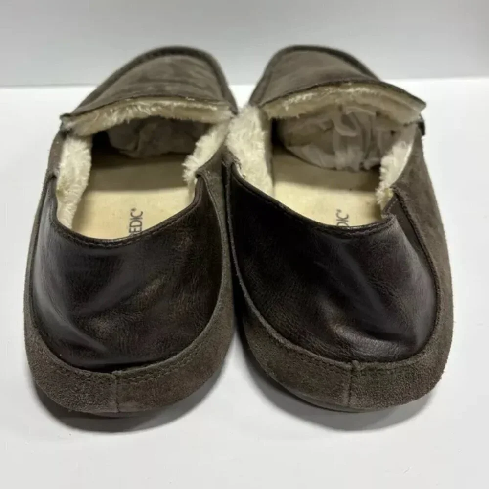 Tempur-Pedic Men’s Tatum Brown Casual Slippers, Size 12 EE